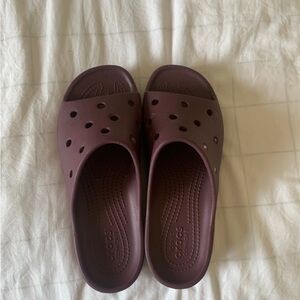 CROCS Dark Brown Slide Sandals